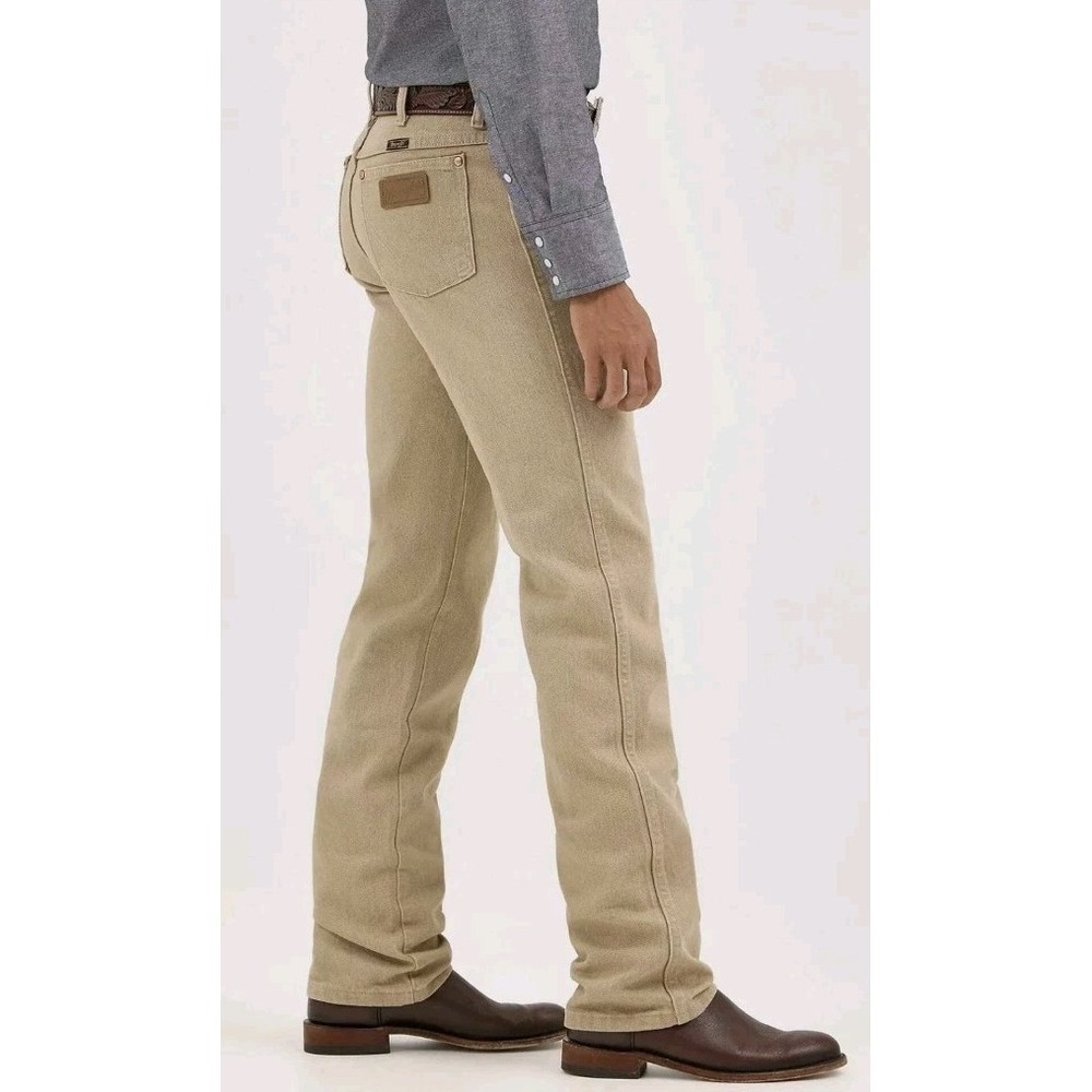 Wrangler Men 31x30 Cowboy Cut Slim Fit Jeans Denim Rodeo Western Beige‎ Ranch